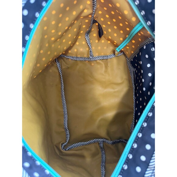 Fossil Keyper Nylon Polka Dots Zip Closure Shoulder Shopping Beach Tote Bag - Picture 5 of 10